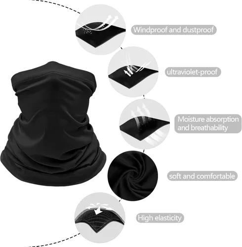 Miniatura 2 de Paquete de 6 polainas refrescantes para el cuello, máscara facial para verano, transpirable, antipolvo, UV, bufanda para hombres y mujeres, pesca