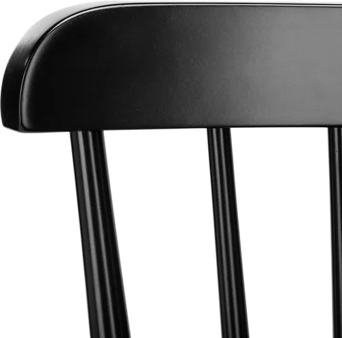 Miniatura 4 de SAFAVIEH Muebles - Juego de 2 taburetes de bar Galena - Negro - Madera maciza - Diseño moderno de línea limpia - Ideal para cocina, zona de bar