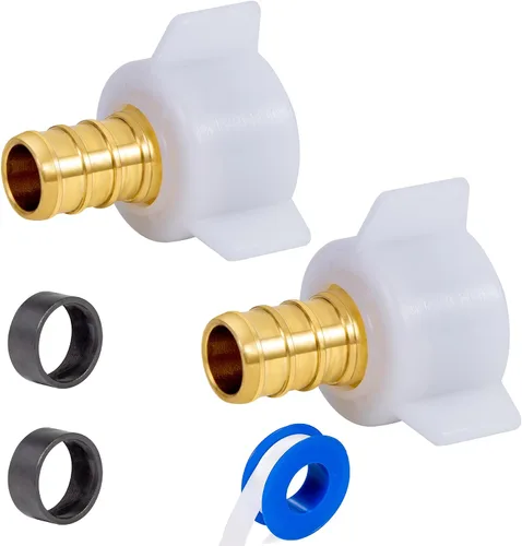Miniatura 12 de PEX - Codo giratorio roscado hembra de 1/2 x 1/2 pulgada NPT NPSM, accesorios Pex de 1/2 pulgada 90 grados, adaptador hembra giratorio de 1/2