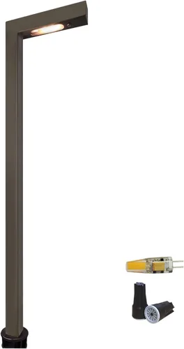 Miniatura 8 de COLOER - Iluminación de bajo voltaje para pasarela de latón para exteriores con acabado en bronce, paquete de 1 unidad con bombilla LED G4, 9-17V