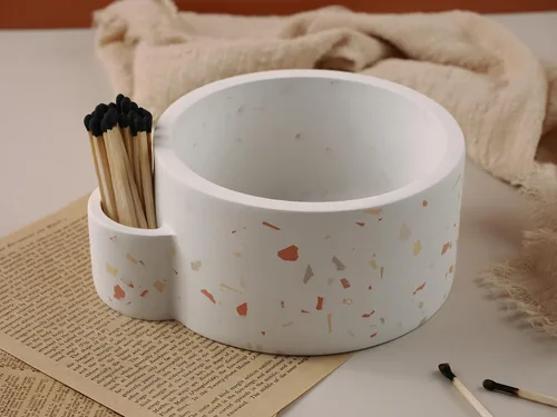 Miniatura 6 de Moldes redondos para tarros de velas, cilindro creativo de silicona, moldes para ollas, moldes para hacer botellas redondas de rayas de hormigón