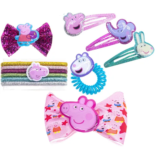 Miniatura 3 de Peppa Pig - Mochila Townley Girl Bolsa de regalo de maquillaje cosmético incluye accesorios para el cabello y mochila de PVC impresa para niños