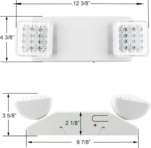 Miniatura 6 de LIT-PaTH Accesorios de iluminación LED de emergencia con 2 cabezales LED y baterías de respaldo, luz de salida estándar de EE. UU., calificada por