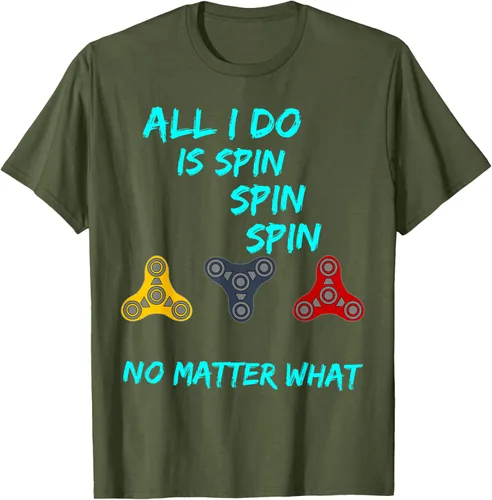 Miniatura 3 de Fidget Spinner All I Do is Spin Fun T-Shirt
