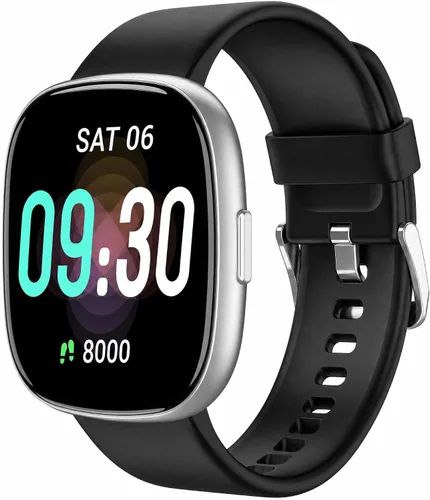 TYKOIT Reloj inteligente, rastreador de fitness con pantalla táctil de 45 mm, monitor de frecuencia cardíaca, oxígeno en sangre, seguimiento del