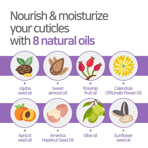 Miniatura 3 de Baren Esencia de reparación de aceite de uñas y cutículas con aceite de jojoba, aceite de almendras, vitamina E Tipo de bolígrafo fácil