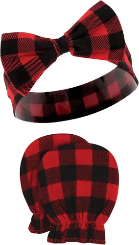 Miniatura 36 de Hudson Baby Conjunto de diadema de algodón y manoplas para rascar para bebé
