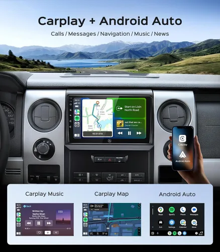 Miniatura 3 de Actualización de estéreo de radio de coche de 9" para Ford F150 2009 2010 2011 2012 2+64G/Pantalla táctil/Carplay inalámbrico/Android