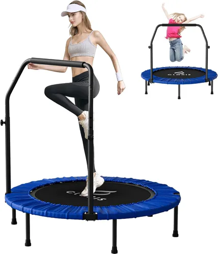 Miniatura 8 de CLORIS Trampolín plegable de 40 pulgadas con mango de espuma ajustable, con funda acolchada segura, el mejor regalo.
