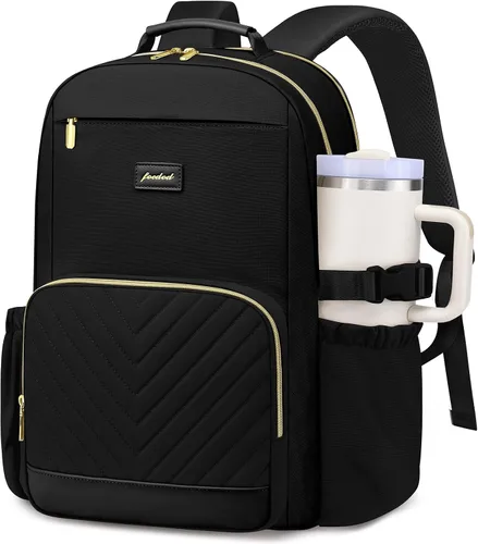 Miniatura 10 de Mochila para Laptop para Mujeres Mochila de Libros: Mochilas de Trabajo y Escuela de 15.6 pulgadas con Bolsillo con Compartimento para Taza de Gran