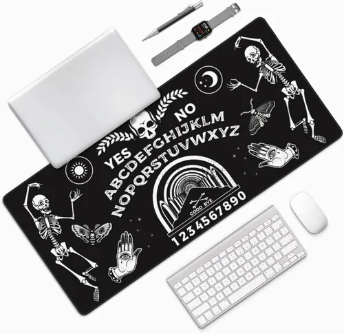 Miniatura 7 de Alfombrilla de mouse extendida para juegos de 35.4 x 15.7 pulgadas, alfombrilla de mouse retro vintage grande XXL, base de goma antideslizante
