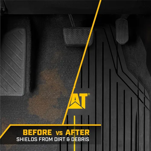 Miniatura 7 de CAT® Signature™ - Alfombrillas resistentes de 3 piezas para todo tipo de clima para automóviles, camiones y SUV, juego completo de alfombrillas