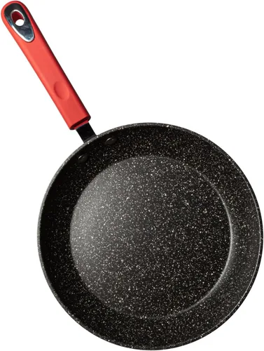 Millvado Sartén antiadherente, sartén pequeña de 8 pulgadas con revestimiento antiadherente de granito más saludable, sartén para huevos de Rojo