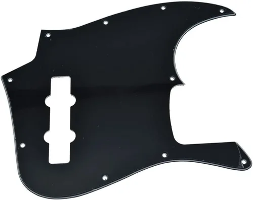 Miniatura 2 de KAISH Lefty 4 cuerdas J Bass estilo Golpeador zurdo Bass Pick Guard Scrach Plate para USA/México Jazz J Bass Negro 3 capas