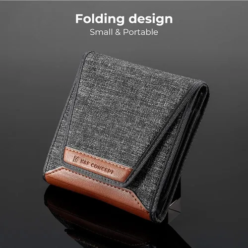 Miniatura 2 de K&F CONCEPT Funda para Filtro de Lente, Estuche para Filtro de Lente Profesional de 3 Bolsillos con Correa para Filtros de Fotografía, Resistente al