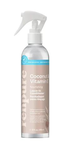 RENPURE Acondicionador natural sin enjuague a base de plantas, vitamina E hidratante y aceite de coco, acondicionador profundo para cabello y barba,