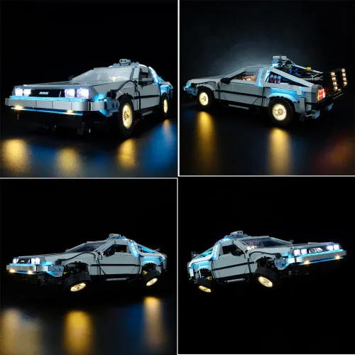 Miniatura 6 de RC con kit de luz LED de sonido para (Back to The Future Time Machine 10300) Kit de construcción, kit de iluminación de construcción para Lego 10300
