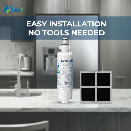 Miniatura 9 de Tier1 RWF1052 ADQ36006101 Combo de filtro de agua y aire para refrigerador Reemplazo para filtro de refrigerador LG LT700P y Kenmore 9690