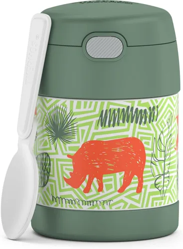 Miniatura 13 de THERMOS Funtainer - Tarro de alimentos aislado de 10 onzas, tarro de comida para niños con cuchara plegable, color negro