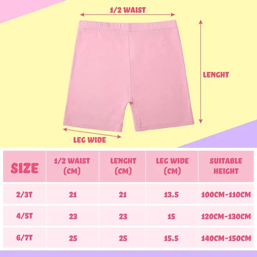 Miniatura 2 de Boyiee Paquete de 8 pantalones cortos para niñas, pantalones cortos de ciclismo para danza, gimnasia, yoga, pantalones cortos de seguridad activos