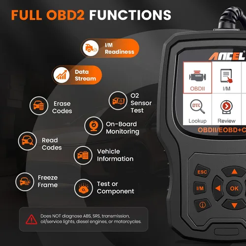 Miniatura 11 de ANCEL AD530 - Escáner OBD2 para automóvil, lector de código de diagnóstico con definición de código mejorada y gráficos de estado de la batería