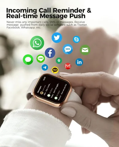 Miniatura 3 de Reloj inteligente (respuesta/hacer llamada), relojes inteligentes AMOLED de 1.96 pulgadas para mujer con más de 100 modos deportivos, rastreador