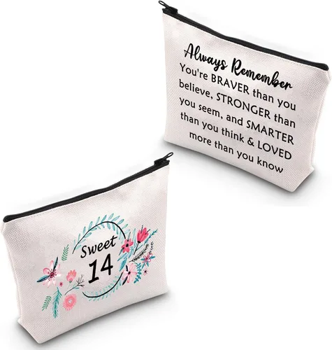 Miniatura 2 de MBMSO Regalos de dulces 14 para niñas, bolsa de cumpleaños de 14 años, regalos para niñas de 14 años, regalos de feliz cumpleaños de 14 años, bolsas
