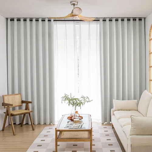 Cortinas opacas color beige de 95 pulgadas de largo, juego de 2 paneles con ojales, cortinas opacas que reducen el ruido, suaves y rectas para