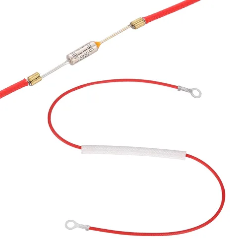 Miniatura 10 de MECCANIXITY Fusible universal de temperatura para olla de arrocera, 158.0 °F 10 A 250 V Fusible térmico de metal con ambos terminales de anillo