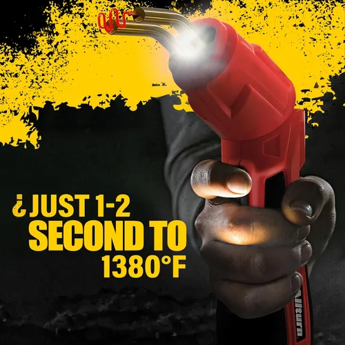 Miniatura 2 de Soldador de Plástico Allturn 2 en 1, Kit de Soldadura de Plástico Kit de Reparación de Parachoques de Coche, 4 Tipos de Grapas de Soldadura de Rojo