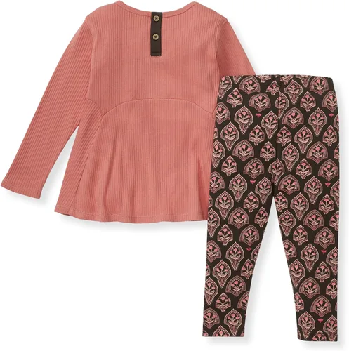 Miniatura 8 de Burt's Bees Baby Conjunto de camiseta y pantalón para bebé, túnica y leggings, 100% algodón orgánico