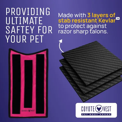 Miniatura 8 de HawkShield - Almohadilla para CoyoteVest o chaleco de espigas, chaleco de arnés protector para perro, complemento para proteger a tu mascota de aves