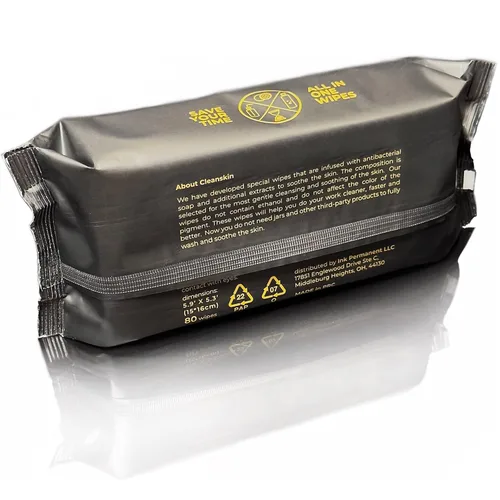 Miniatura 7 de CleanSkin - Toallitas limpiadoras para tatuajes de jabón verde, todo en uno, toallitas para tatuajes durante el tatuaje Cuidado posterior