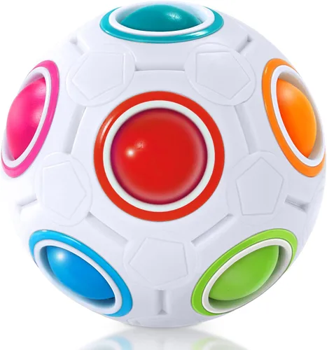 Miniatura 10 de Vdealen Bola Mágica de Rompecabezas del Arco Iris, Rompecabezas de Bola Antiestrés Estimulante Mental, Juguete Antiestrés para Niños y Niñas