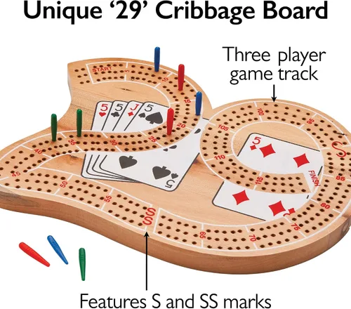 Miniatura 4 de Mainstreet Classics juego de Cribbage tradicional, de madera, 29 pulgadas (versión US)