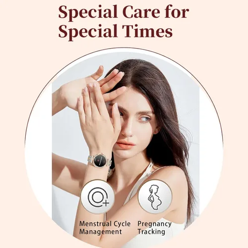 Miniatura 4 de Yihou Relojes inteligentes para mujer, rastreador de actividad física con diamantes, modos multideportivos, monitor de frecuencia cardíaca