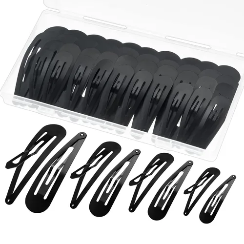40 pinzas para el cabello para mujer, pasadores de metal grandes con caja de almacenamiento, accesorios antideslizantes para mujeres, niñas, niños,