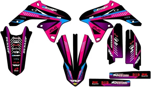 Miniatura 7 de 2010-2018 RMZ 250 Surge Black Senge Kit de base gráfica compatible con Suzuki