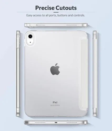 Miniatura 6 de MoKo Funda para iPad (A16) de 11ª generación 2025/10ª generación 2022, iPad de 11 pulgadas/10.9 pulgadas con cubierta trasera translúcida de TPU