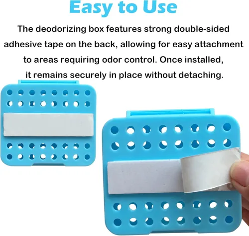 Miniatura 5 de Paquete de 2 cajas desodorizantes adhesivas, paquete de 12 repuestos para eliminar olores para basura, eliminador de olores de carbón activado
