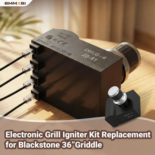 Miniatura 7 de Encendedor electrónico de parrilla de 4 salidas con paquete de 4 agujas de encendido para parrilla Blackstone de 36 pulgadas, kit de reemplazo