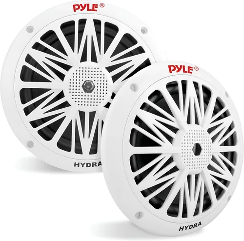 Pyle Altavoces marinos duales de 6.5 pulgadas, 2 vías, impermeable y resistente a la intemperie, sistema de sonido estéreo de audio para exteriores