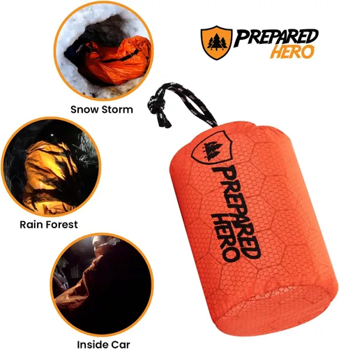 Miniatura 2 de Bolsa de supervivencia Hero de Prepared Hero – 1 paquete – Herramienta de supervivencia de emergencia héroe bolsa de supervivencia para camping