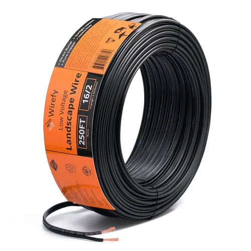 Miniatura 15 de Wirefy Cable de paisaje de bajo voltaje 10/2 de 50 pies Cable de iluminación de paisaje de bajo voltaje Cobre puro Entierro directo al aire