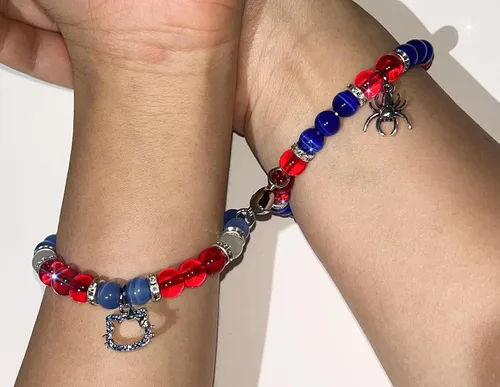 Miniatura 6 de Miss Pink Pulseras de la amistad de araña, pulseras a juego para parejas, mejores amigos, pulsera de gatito araña a juego, Halloween, Navidad