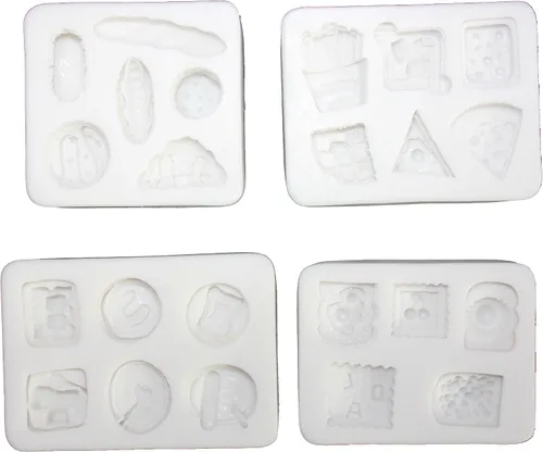 Miniatura 4 de Juego de moldes de silicona para artículos pequeños encantadores para topper de pastel, pasta de goma, caramelo y chocolate, arcilla polimérica