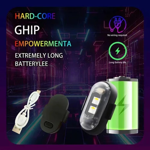 Miniatura 4 de Luces estroboscópicas RGB para aviones con control remoto, luz estroboscópica inalámbrica LED de 8 colores, multimodo, luces de advertencia