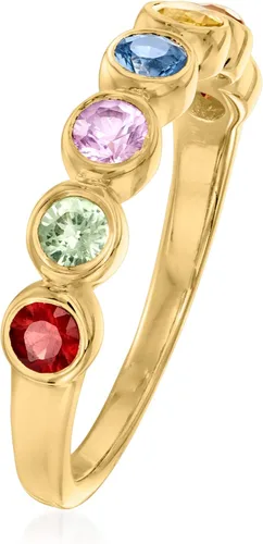 Miniatura 3 de Ross-Simons Anillo de zafiro multicolor de 1.10 quilates en oro de 18 quilates sobre ley, Piedra preciosa, zafiro