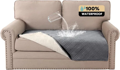 Miniatura 8 de PrinceDeco - Funda para sofá reclinable 100% impermeable, funda para sofá para sala, protector de muebles resistente al agua con correas elásticas