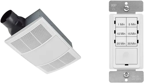 Miniatura 8 de Broan-NuTone PowerHeat - Extractor de baño, calentador, luz y temporizador de cuenta regresiva Enerlites